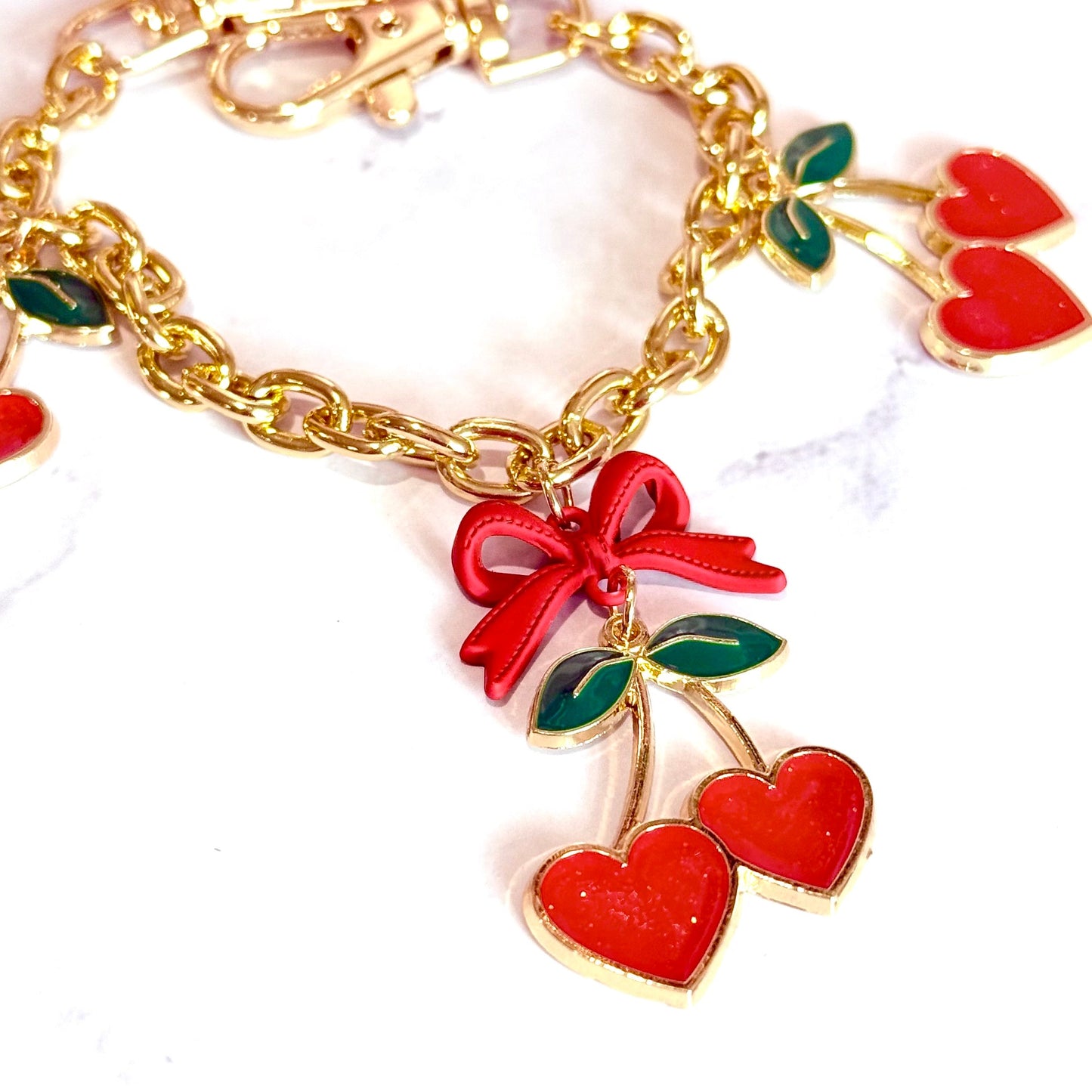Cherry Love Deluxe Tumbler Charm Necklace