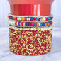 Rainbow & Gold Tumbler Bracelet Stack -fits 30-40oz