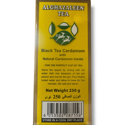 Alghazaleen Black Tea With Cardamom - Premium Quality Spiced Tea for Invigorating Flavor