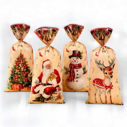 Xmas Goodie Bags - Christmas Party Gift Wraps 10-Pack