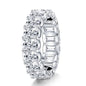 Sterling Silver Ring with High Carbon Diamond Simulant