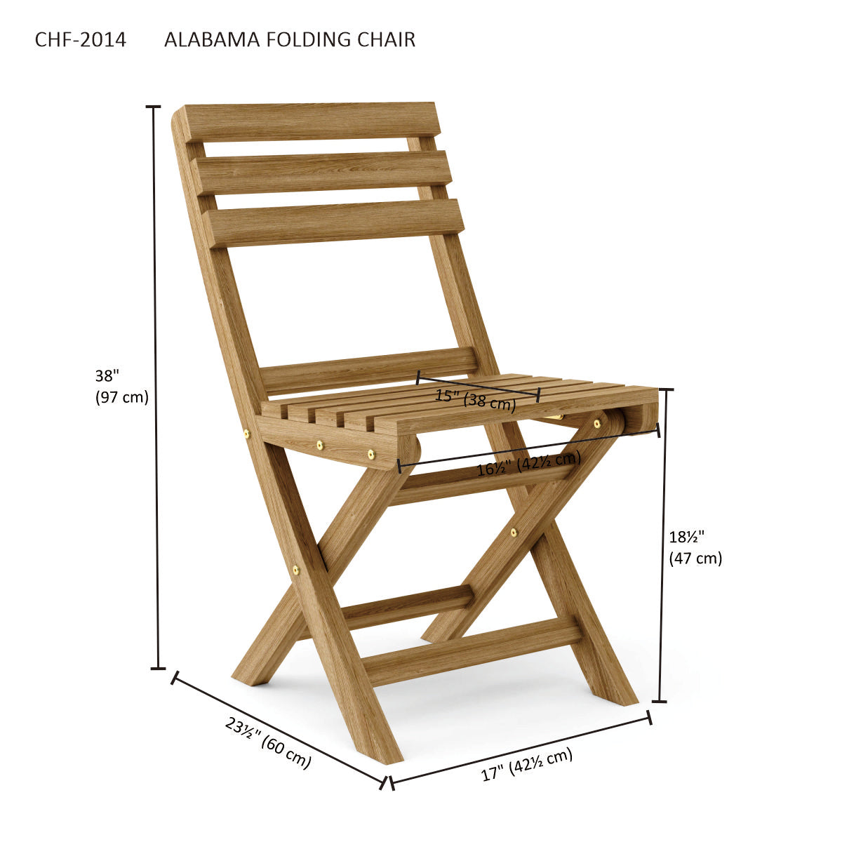 Alabama Folding Chair (2-Pc)