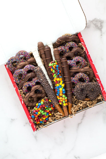 Chocolate Pretzel Gift Box – 22 Handcrafted Sweet & Salty Treats
