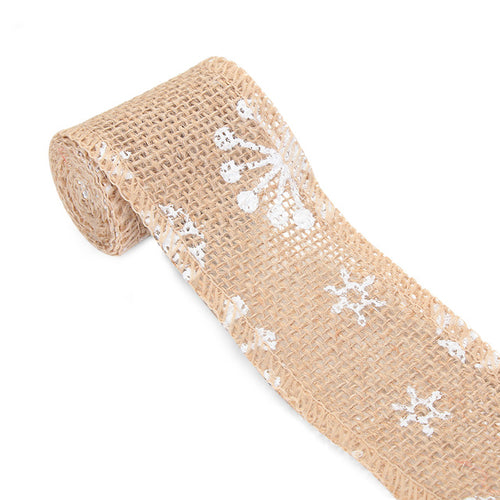 2Sizes Merry Christmas Jute Burlap Hessian Ribbon