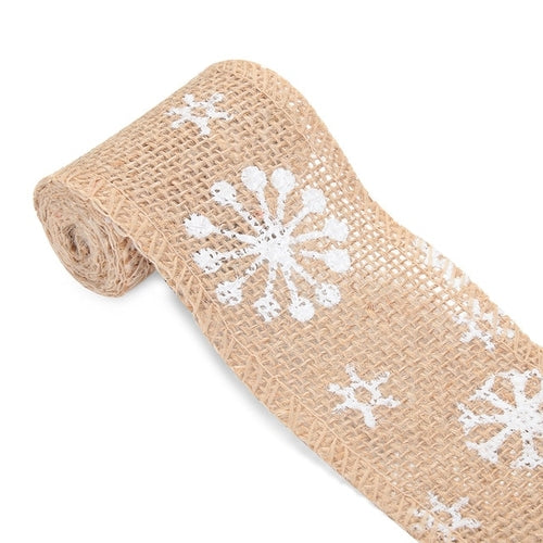 2Sizes Merry Christmas Jute Burlap Hessian Ribbon