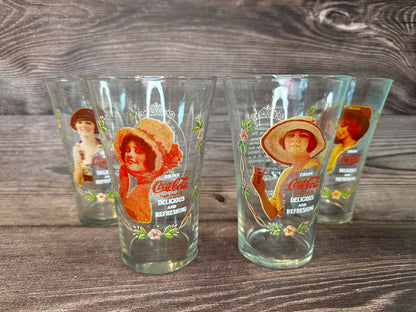 Vintage Coca Cola Magnificent Ladies Collector Series 1 Glasses