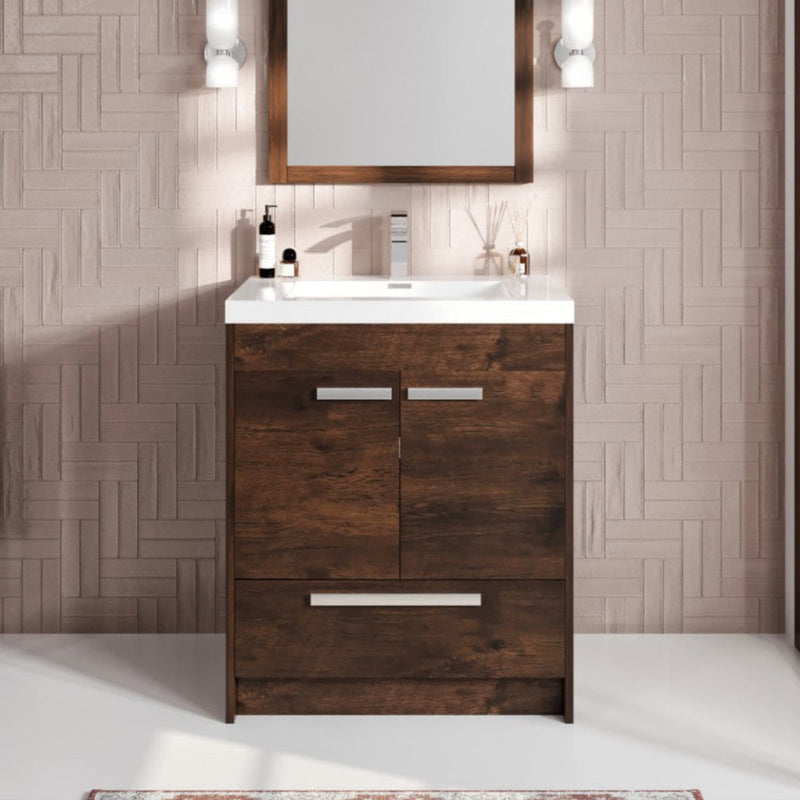 Eviva Lugano Bath Vanity with Acrylic Top and Integrated Sink (24"-84")