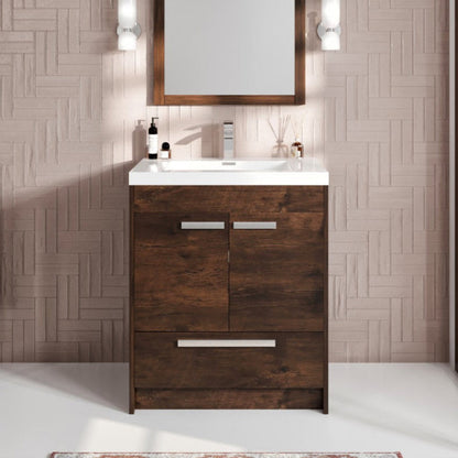 Eviva Lugano Bath Vanity with Acrylic Top and Integrated Sink (24"-84")