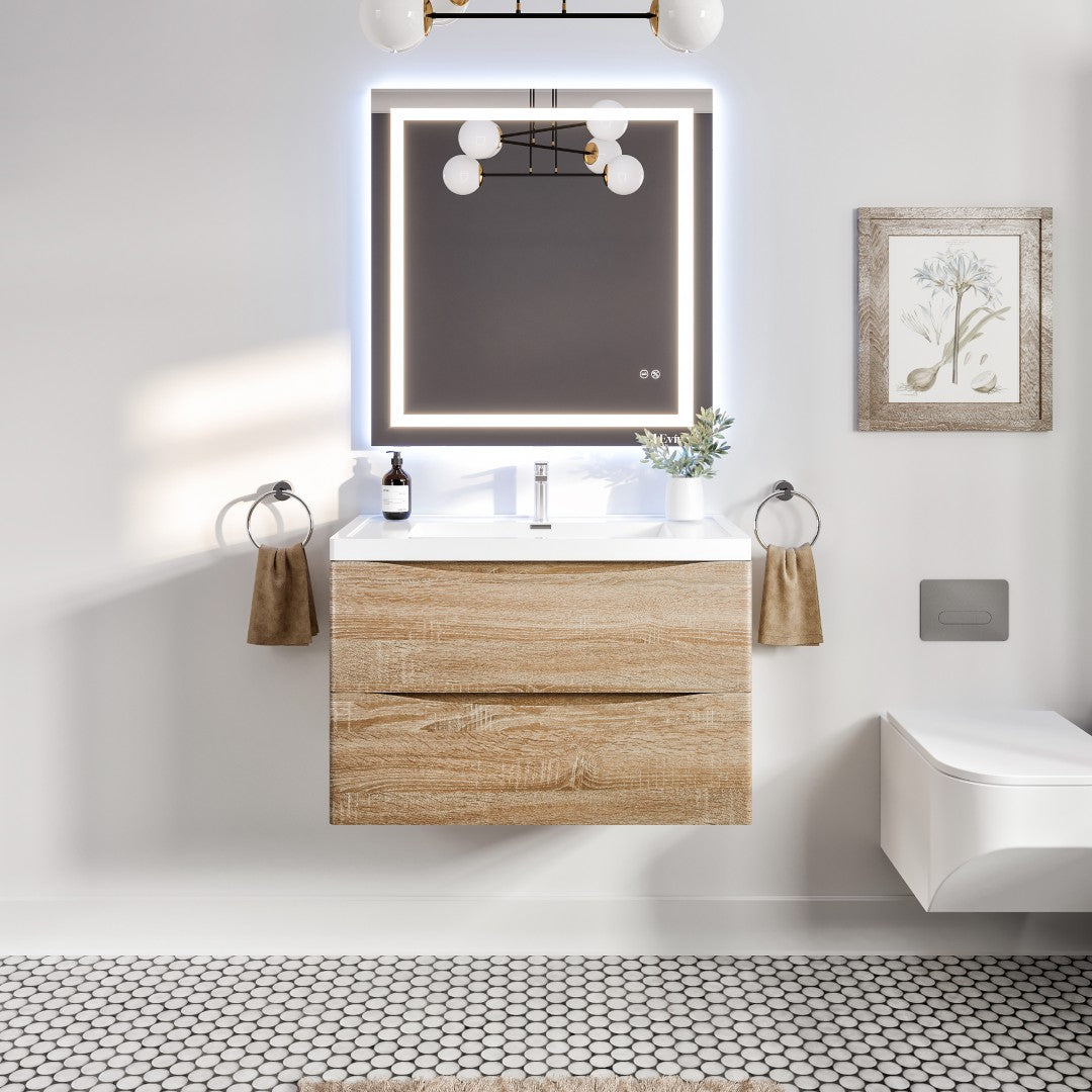 Eviva Smile Bath Vanity with Acrylic Top and Integrated Sink (24"-48")