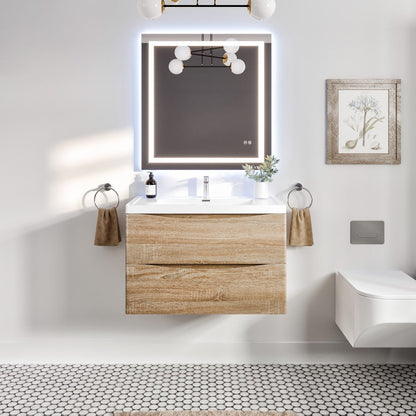 Eviva Smile Bath Vanity with Acrylic Top and Integrated Sink (24"-48")