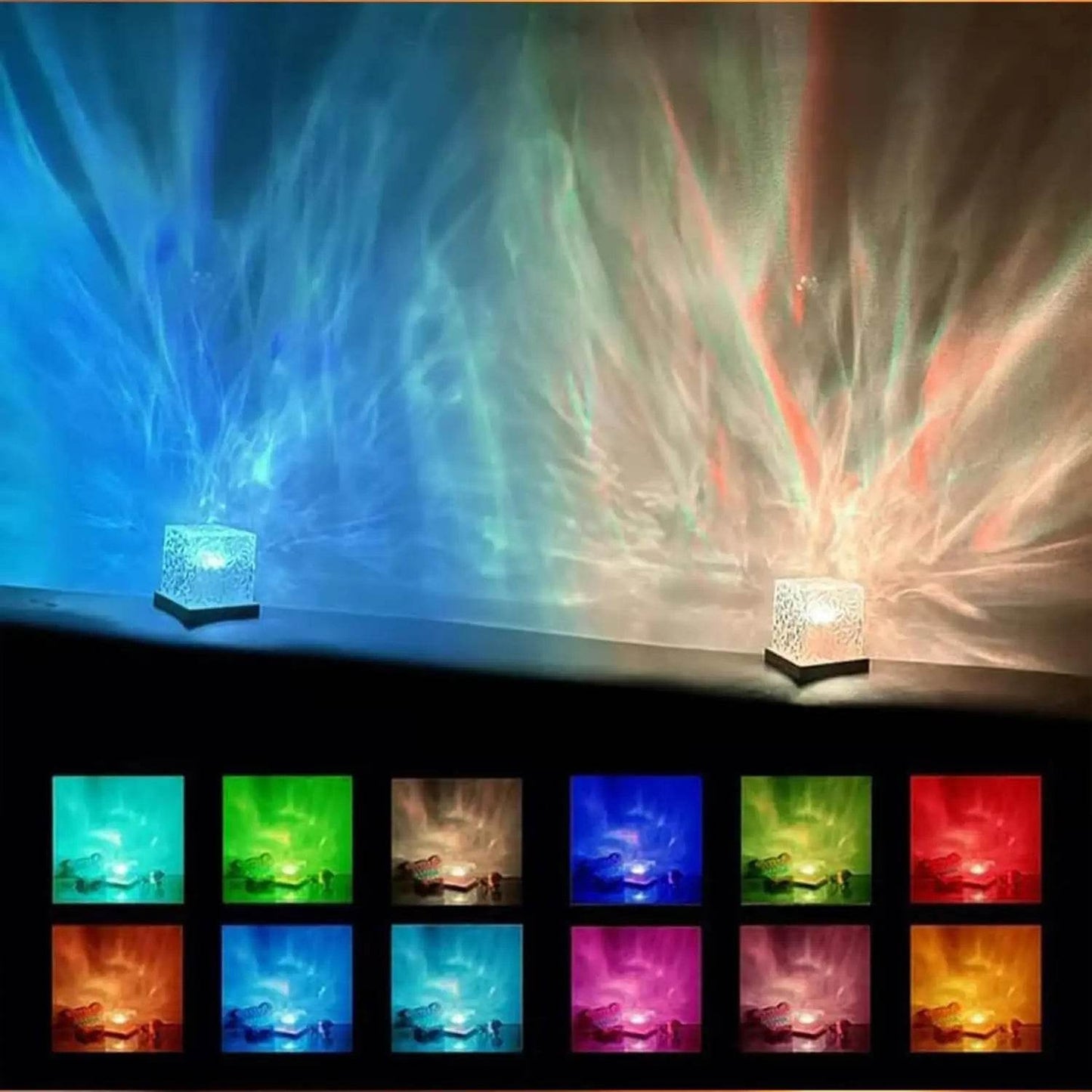 Ocean Wave Aurora Light – 16 Color LED Night Lamp