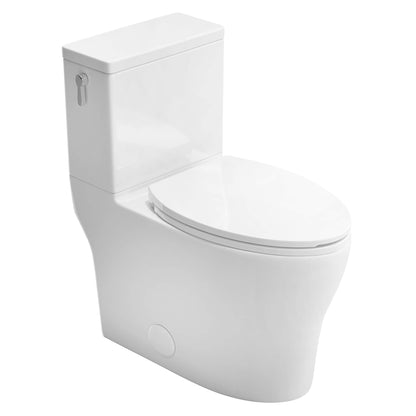 Fine Fixtures MTTB20W Two-Piece Toilet – ADA Dual Flush Skirted White