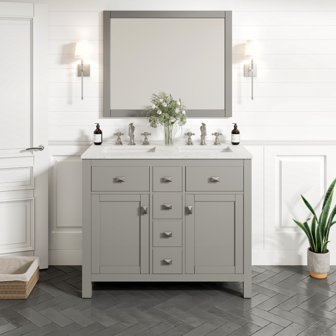 Eviva Artemis Bath Vanity with Engineered Stone Top & Undermount Porcelain Sink (42"-72")