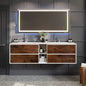 Eviva Vienna Wall Mount Bath Vanity with Acrylic Top and Integrated Sink (36"-75")