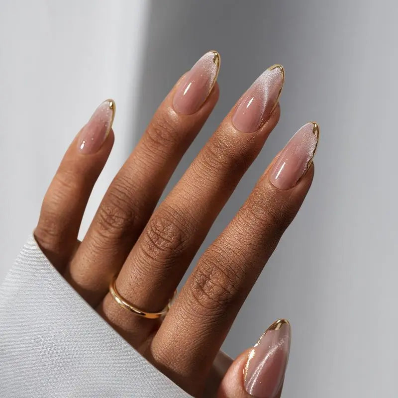 Knightshield Almond Nails - Press On Nails | Long Lasting & Reusable