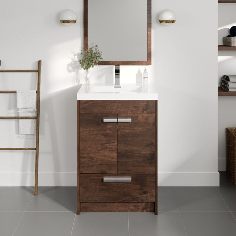 Eviva Lugano Bath Vanity with Acrylic Top and Integrated Sink (24"-84")