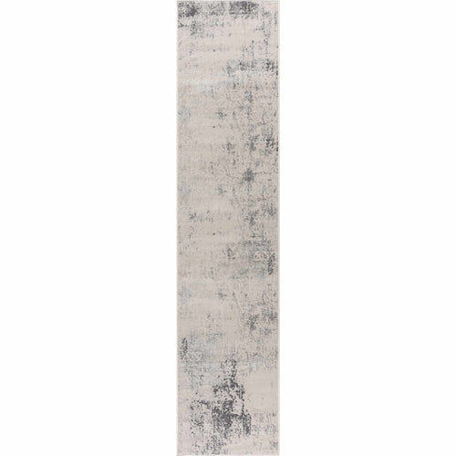 Long rectangular rug with a textured pattern on a white background