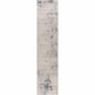 Long rectangular rug with a textured pattern on a white background