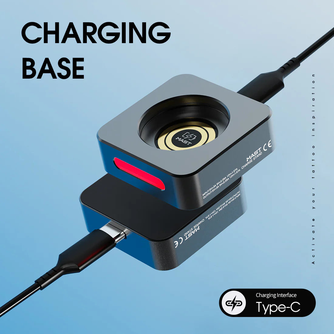 Original Battery&Charging Base for MAST Racer Pro Wireless Tattoo Pen Machine