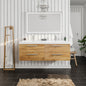 Eviva Surf Wall Mount Bath Vanity with Acrylic Top and Integrated Sink (36"-57")