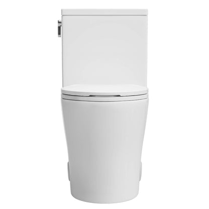 Fine Fixtures MTTB20W Two-Piece Toilet – ADA Dual Flush Skirted White