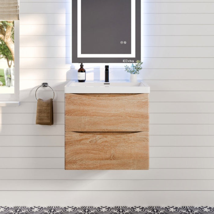 Eviva Smile Bath Vanity with Acrylic Top and Integrated Sink (24"-48")
