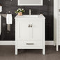 Eviva London Bath Vanity with Carrara Quartz Top and Undermount Porcelain Sink (20"-60")