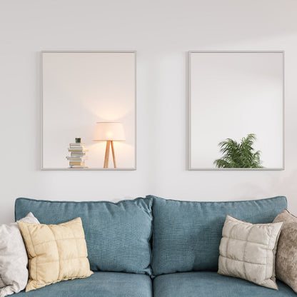 Eviva Vista Brushed Nickel Metal Framed Mirror