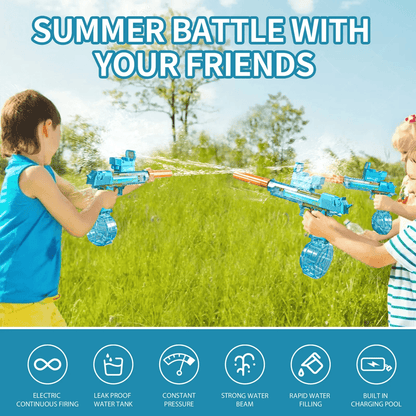 Desert Eagle Electric Water Gun with Silencer and Light High Speed, Long Range Squirt Gun for Kids & Adults