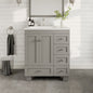 Eviva Happy Bath Vanity with Carrara Quartz Top and Undermount Porcelain Sink (24"-30")