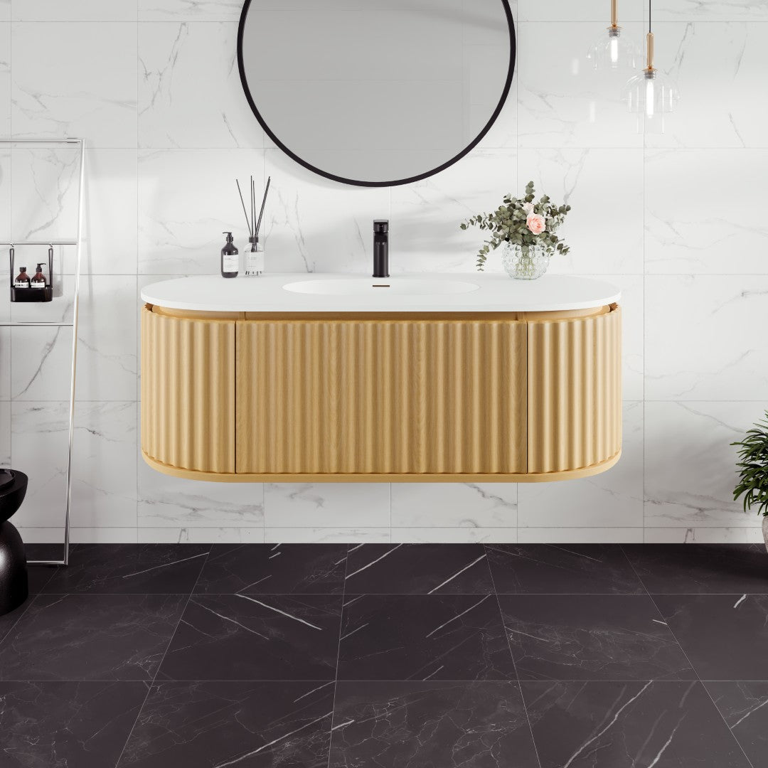 Eviva Haven Wall Mount Bath Vanity with Solid Surface Top and Integrated Sink (39"-71")