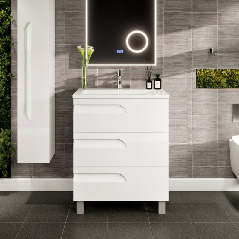 Eviva Joy Bath Vanity with Porcelain Top and Integrated Sink (24"-40")