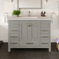 Eviva London Bath Vanity with Carrara Quartz Top and Undermount Porcelain Sink (20"-60")