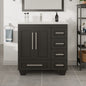 Eviva Loon Bath Vanity with Carrara Quartz Top and Undermount Porcelain Sink (28"-30")