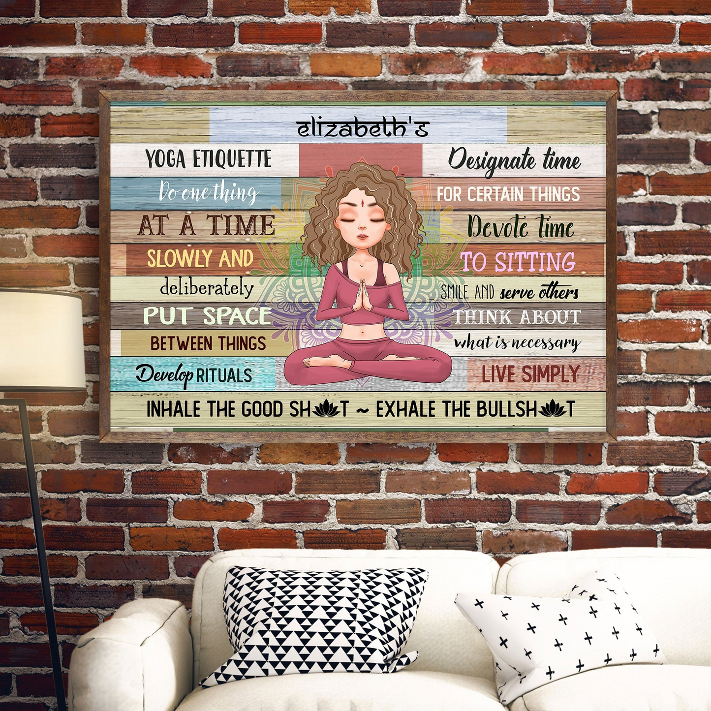 Yoga Etiquette - Personalized Poster/Canvas - Gift For Women, Yoga Lovers, Mental Health Gifts