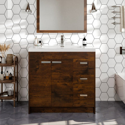 Eviva Lugano Bath Vanity with Acrylic Top and Integrated Sink (24"-84")