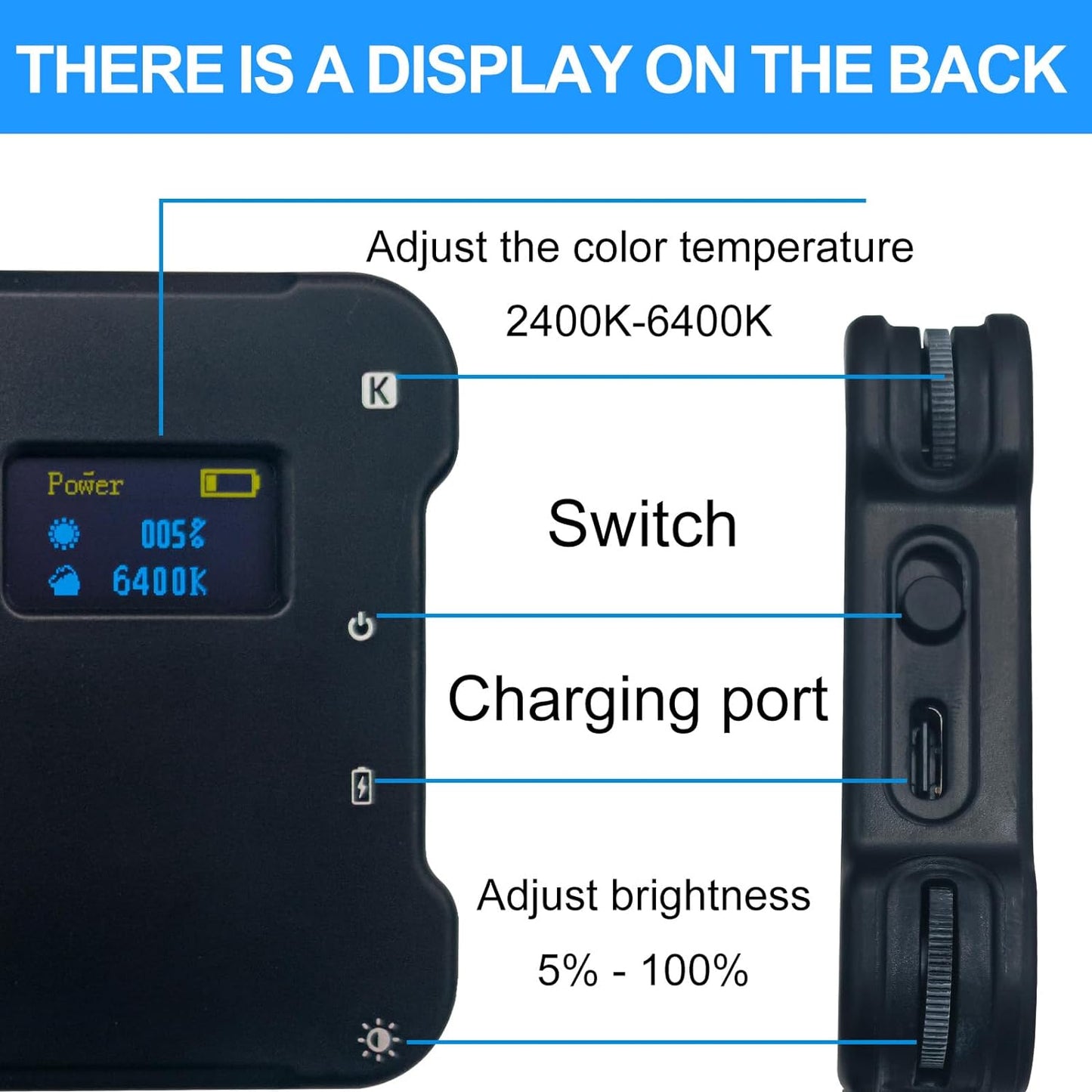 Professional Tattoo Photography Anti-2.0 Glare Kit 180 LED Beads（10W）