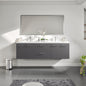Eviva Axis Wall Mount Bath Vanity with Acrylic Top and Integrated Sinks