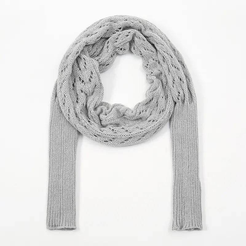 Bohemian Braided Crochet Sweater Scarf with Sleeves for Women