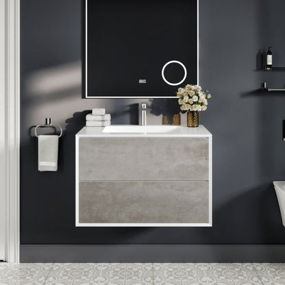 Eviva Vienna Wall Mount Bath Vanity with Acrylic Top and Integrated Sink (36"-75")