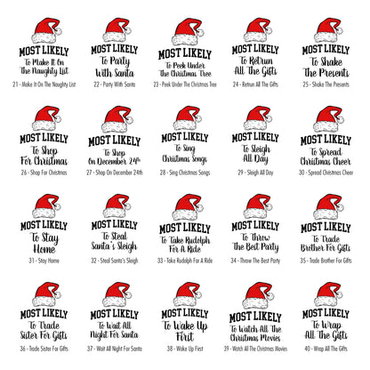 Most Likely To Christmas Family Tees - 40 Designs! Comfort Colors T-Shirt