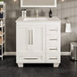 Eviva Loon Bath Vanity with Carrara Quartz Top and Undermount Porcelain Sink (28"-30")