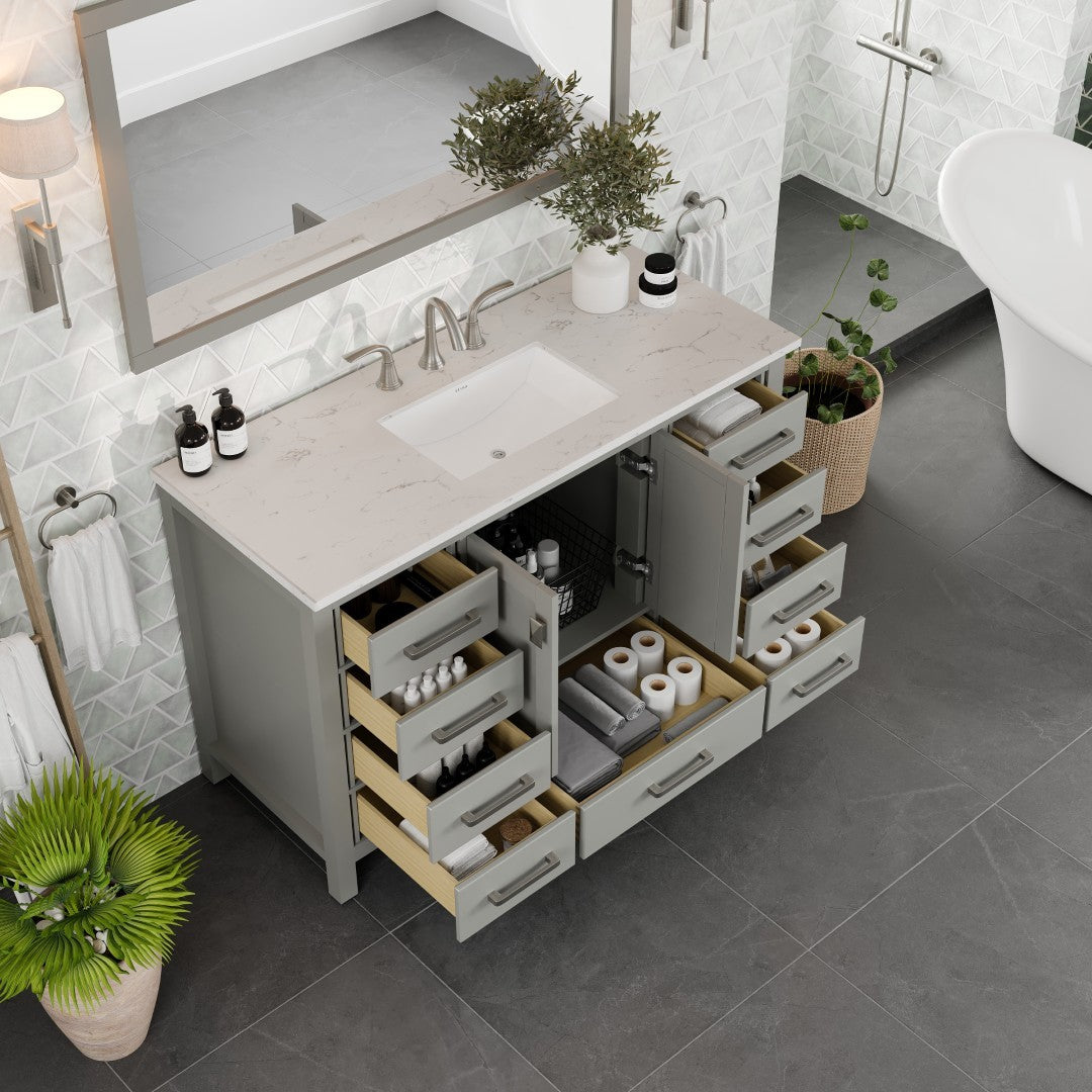 Eviva Aberdeen Bath Vanity with Counter Top and Undermount Porcelain Sink (24"-96")