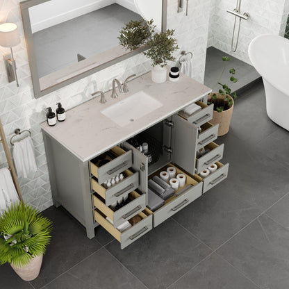 Eviva Aberdeen Bath Vanity with Counter Top and Undermount Porcelain Sink (24"-96")