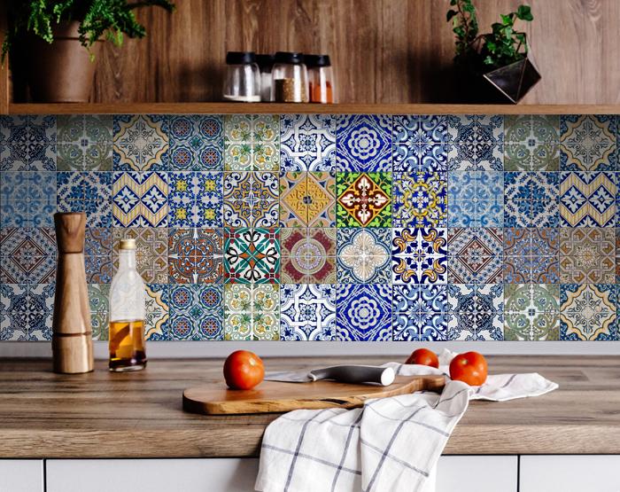 Decorative Tile stickers set of 24 Peel & Stick