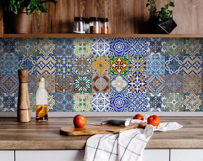 Decorative Tile stickers set of 24 Peel & Stick