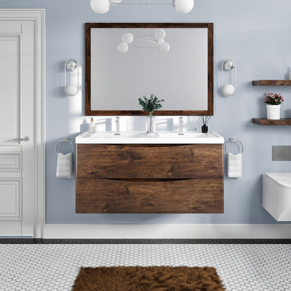 Eviva Smile Bath Vanity with Acrylic Top and Integrated Sink (24"-48")