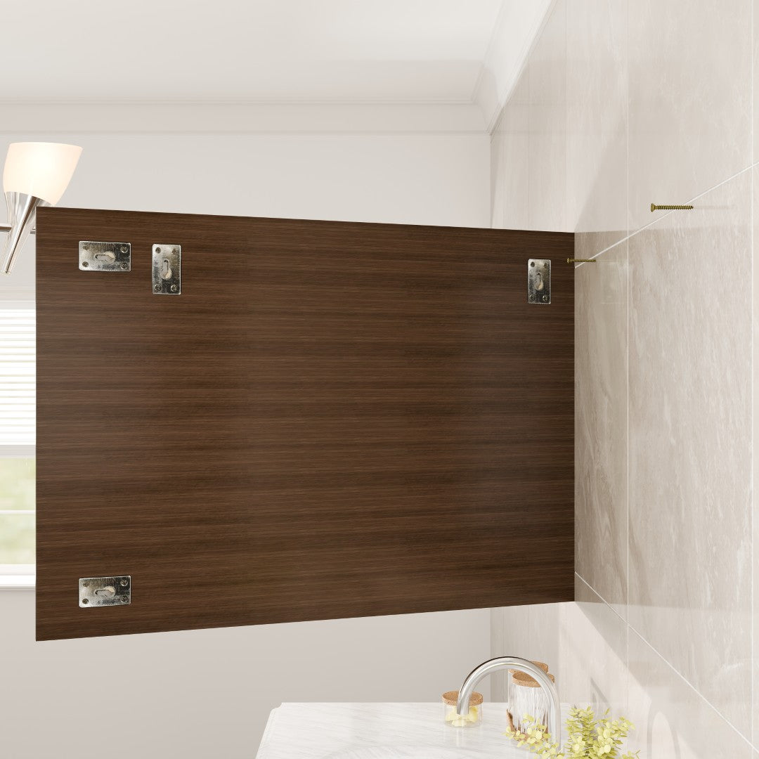 Eviva Reflection Gray Oak Wooden Framed Mirror