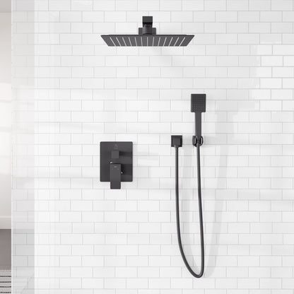 Eviva Edge Shower System with Slide Bar Hand-Shower and Thermostatic Valve