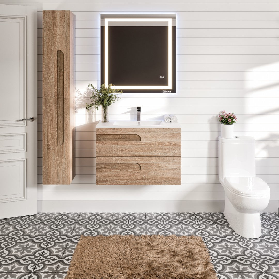 Eviva Joy Bath Vanity with Porcelain Top and Integrated Sink (24"-40")